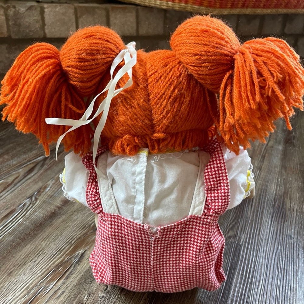 Vintage Cabbage Patch Jesmar Red Double Pony Hair  Blue Eyes & Freckles Doll - Picture 2 of 12